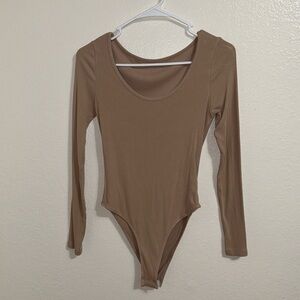 TAN LONG SLEEVE BODYSUIT